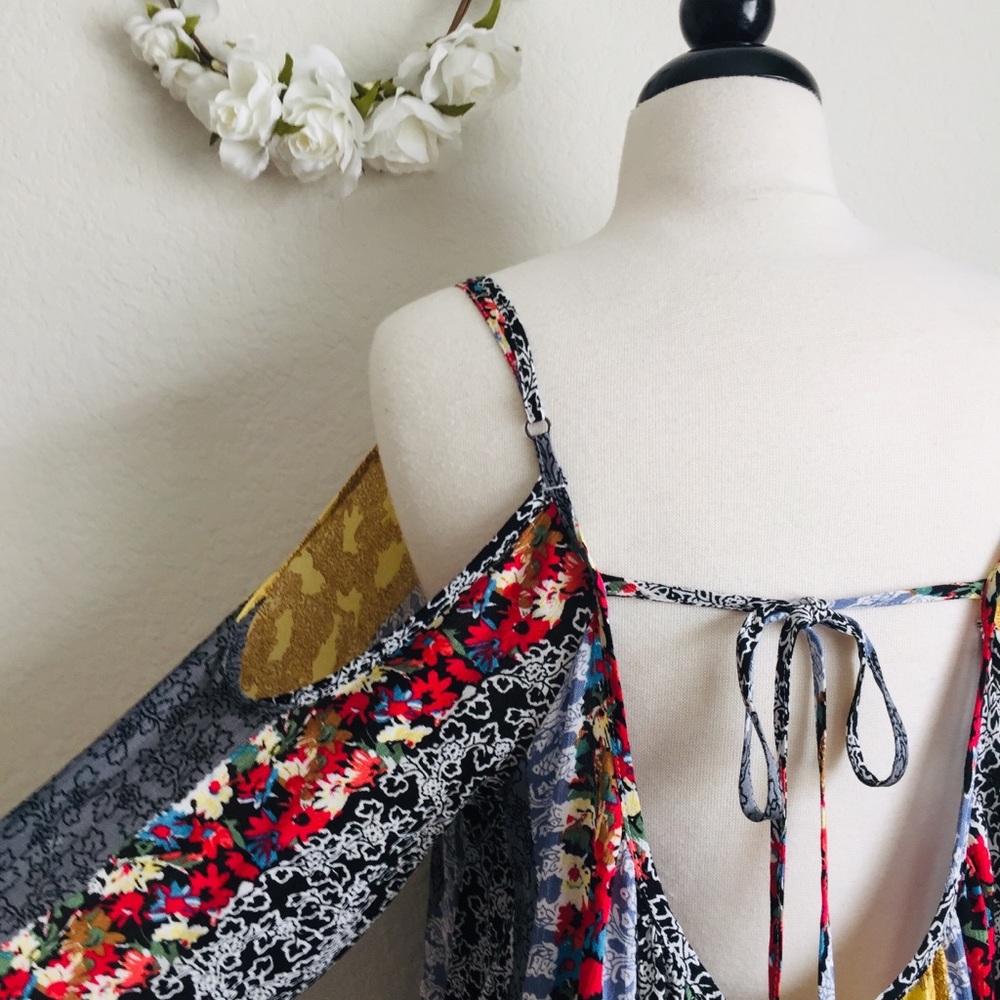 Cold Shoulder Multicolor Dress - Picture 7 of 7